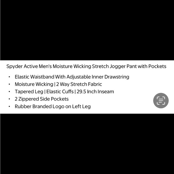 Spyder Men's Dark Gray Joggers - Picture 6 of 7